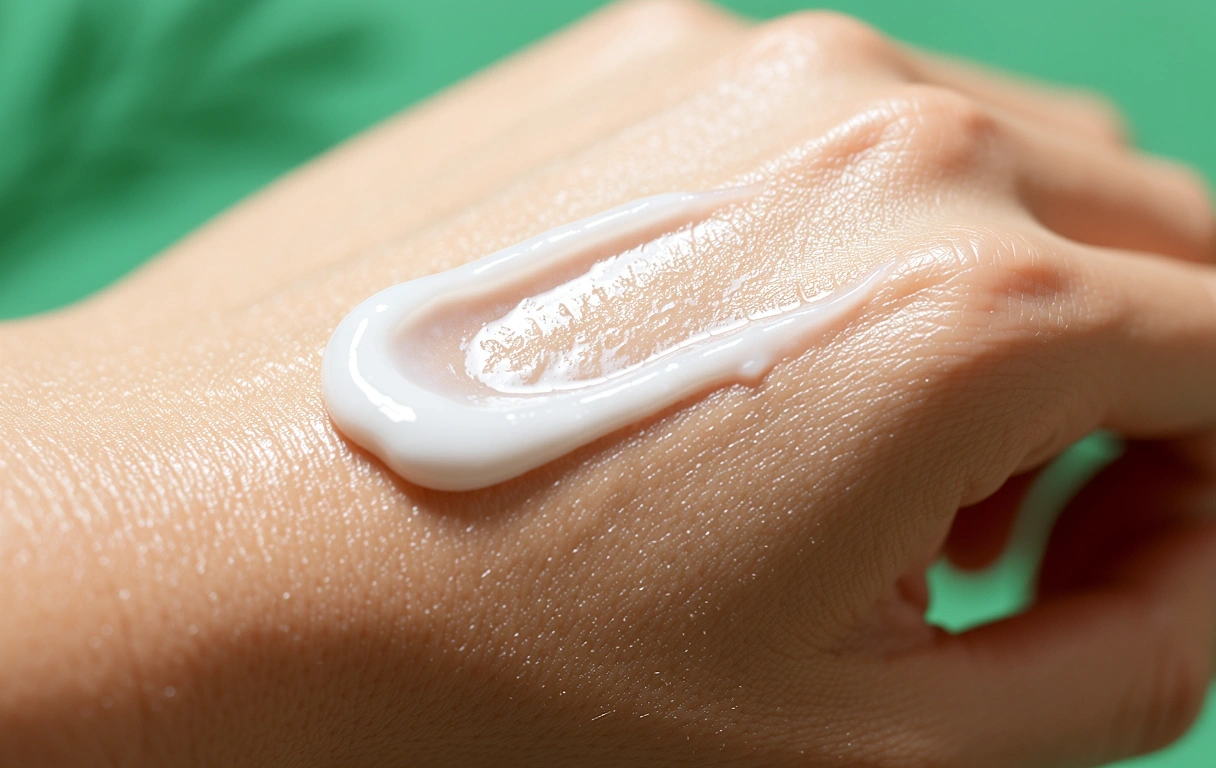 Applying cream