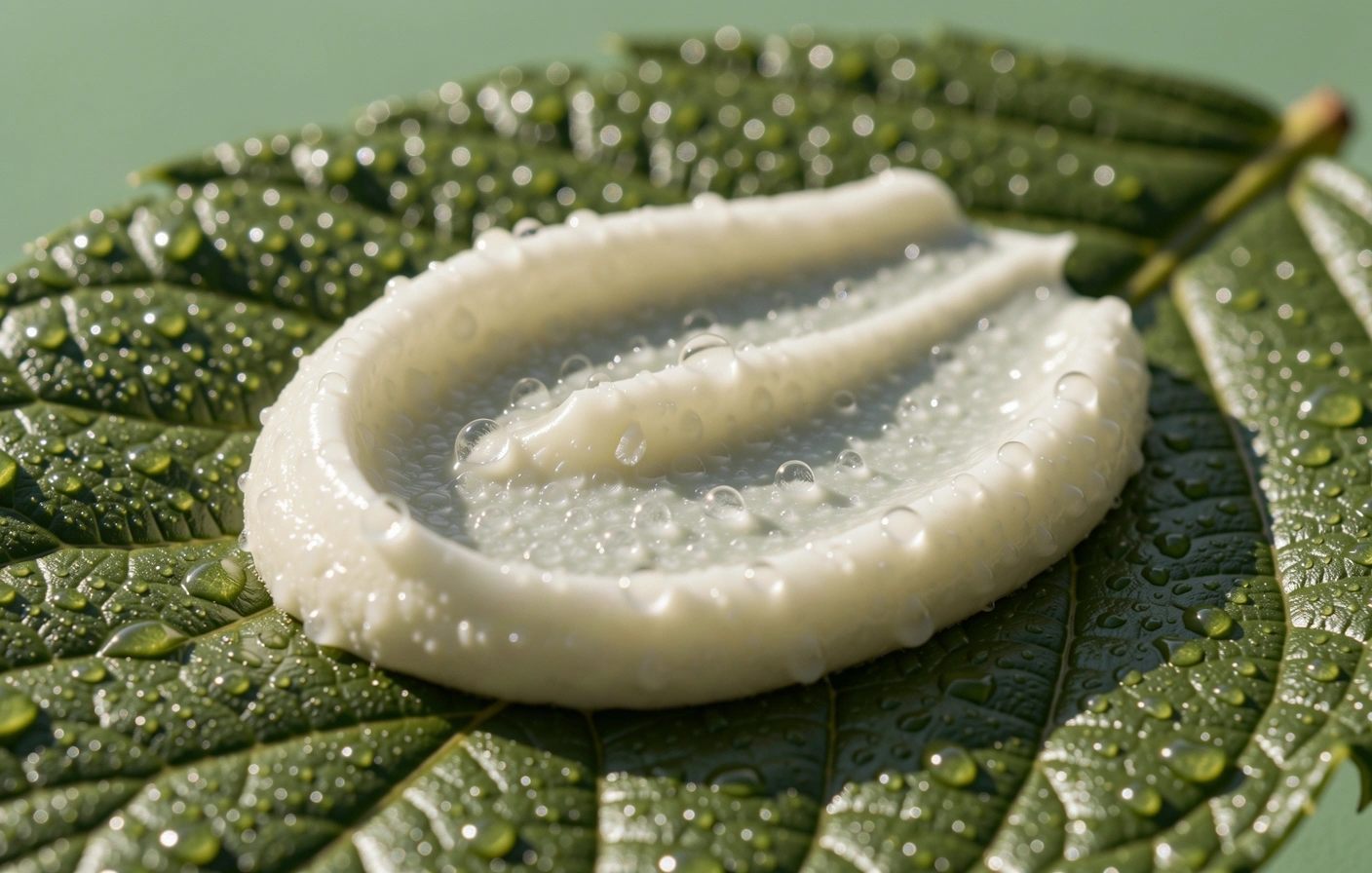 Micro-detail of botanical hydration